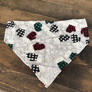 Plaid Mittens Reversible Dog Bandana